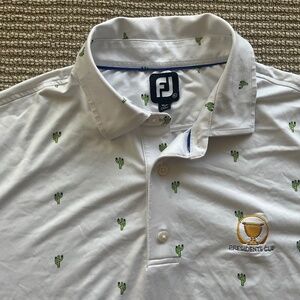 Footjoy XL Presidents Cup cactus golf shirt